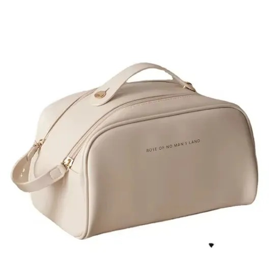 Double-Zipper PU Cosmetic Bag reference sample