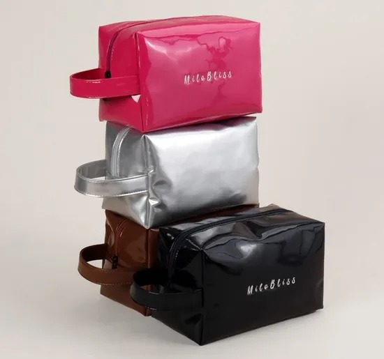 Glossy cosmetic bag finishes bag reference