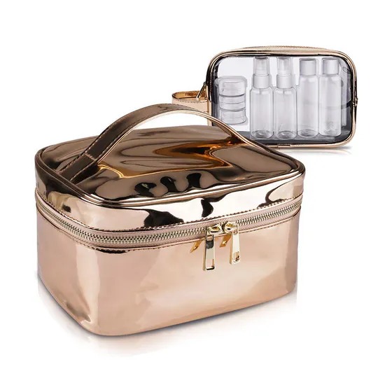 Rose Gold Clear Cosmetic Bag reference sample