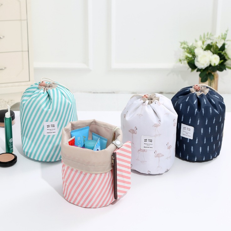 Barrel Drawstring Beauty Bag external design reference